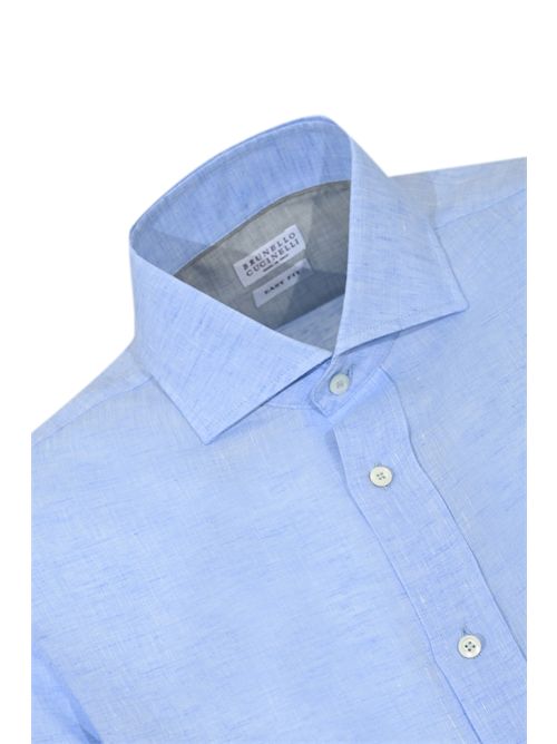 Camicia Easy Fit in lino BRUNELLO CUCINELLI | MM6840627C105